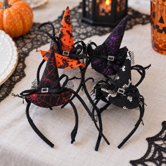 Toptan Halloween Cadı Şapkası Taç Karışık Toptan Halloween Cadı Şapkası Taç Karışık