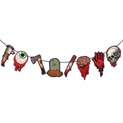 Toptan Halloween Dekoratif Banner, Kanlı Tema