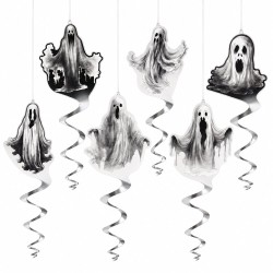 Toptan Halloween Dev Tavan Süsü Hayalet, 6 Adet