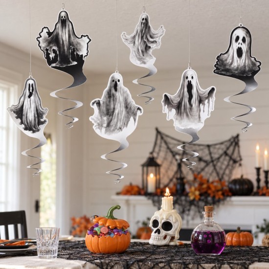 Toptan Halloween Dev Tavan Süsü Hayalet, 6 Adet Toptan Halloween Dev Tavan Süsü Hayalet, 6 Adet