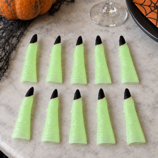 Toptan Halloween Fosforlu Takma Tırnak, 10 Adet