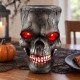 Toptan Halloween Frankenstein Kafa, Sese Duyarlı Işıklı Toptan Halloween Frankenstein Kafa, Sese Duyarlı Işıklı