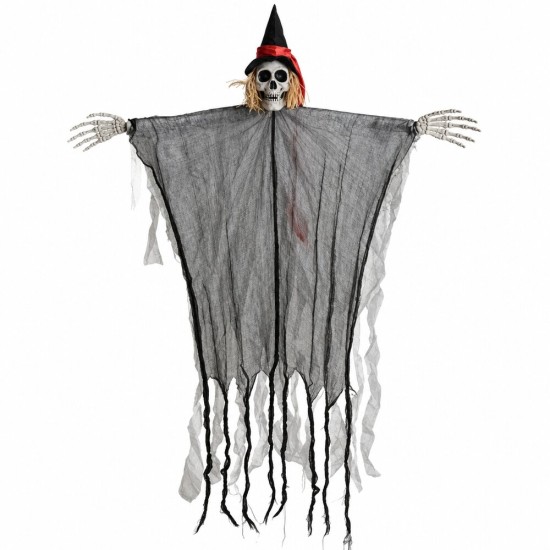 Toptan Halloween Hasır Cadı Siyah Işıklı, 110 cm Toptan Halloween Hasır Cadı Siyah Işıklı, 110 cm