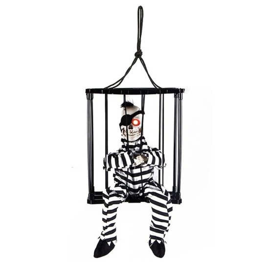 Toptan Halloween Kafesli Mahkum Tek Göz, Işıklı Sesli