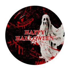 Toptan Halloween Karton Tabak Kanlı Tema, 8 Adet