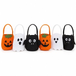Toptan Halloween Keçe Çanta Karışık Model, 6 Adet