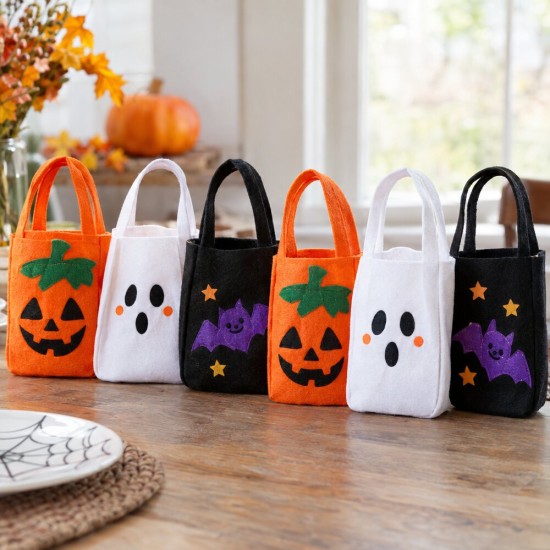Toptan Halloween Keçe Çanta Karışık Model, 6 Adet Toptan Halloween Keçe Çanta Karışık Model, 6 Adet