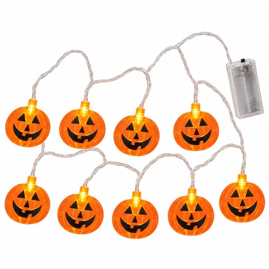 Toptan Halloween Led Işık Zinciri Balkabağı, 10 Işıklı