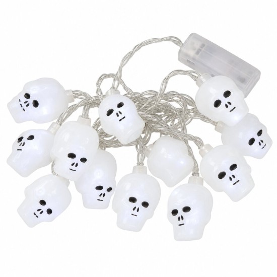 Toptan Halloween Led Işık Zinciri Kuru Kafa, 10 Işıklı