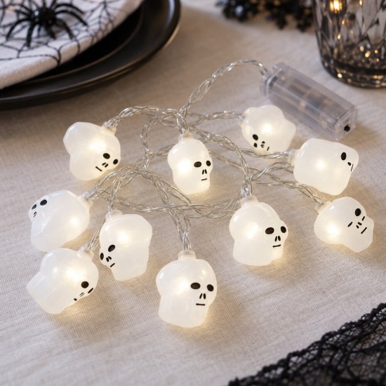 Toptan Halloween Led Işık Zinciri Kuru Kafa, 10 Işıklı