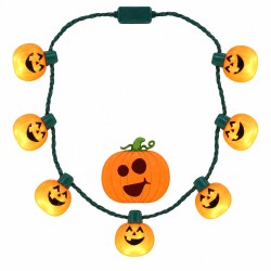 Toptan Halloween Led Kolye Balkabağı, 9 Işıklı