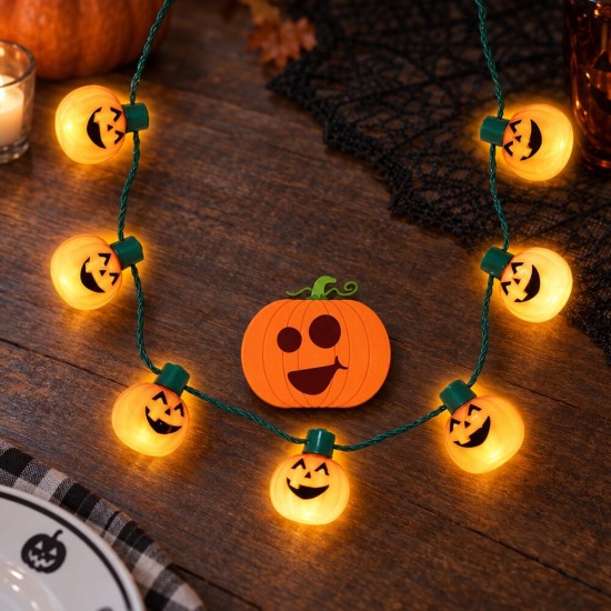 Toptan Halloween Led Kolye Balkabağı, 9 Işıklı Toptan Halloween Led Kolye Balkabağı, 9 Işıklı
