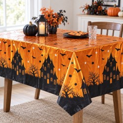 Toptan Halloween Masa Örtüsü, 137x183 cm