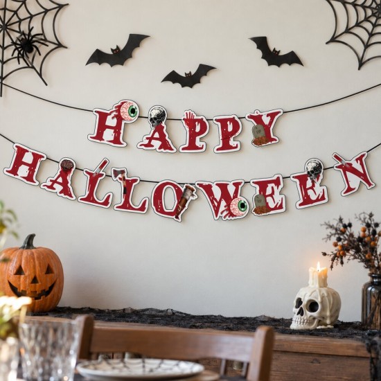 Toptan Halloween Özel Kesim Banner, Kanlı Tema