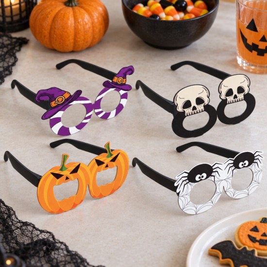 Toptan Halloween Parti Gözlüğü Karışık, 8 Adet