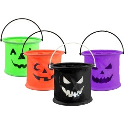 Toptan Halloween Şeker Kovası Karışık Renk, 15 cm
