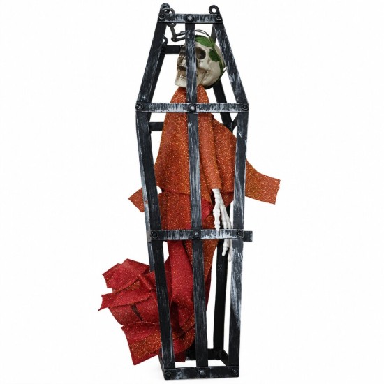 Toptan Halloween Tabutta İskelet Süs, 45 cm Toptan Halloween Tabutta İskelet Süs, 45 cm