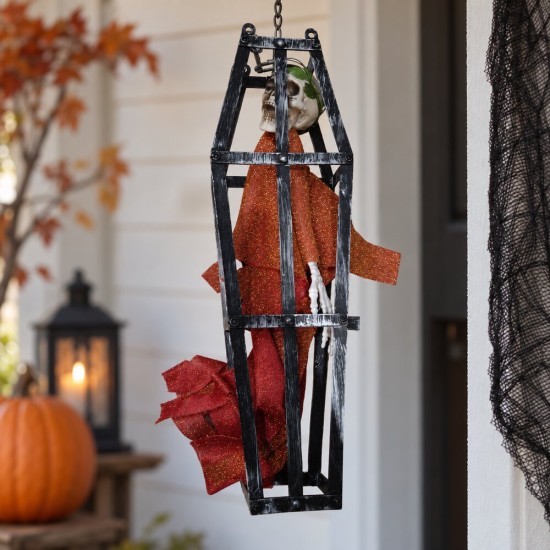 Toptan Halloween Tabutta İskelet Süs, 45 cm Toptan Halloween Tabutta İskelet Süs, 45 cm
