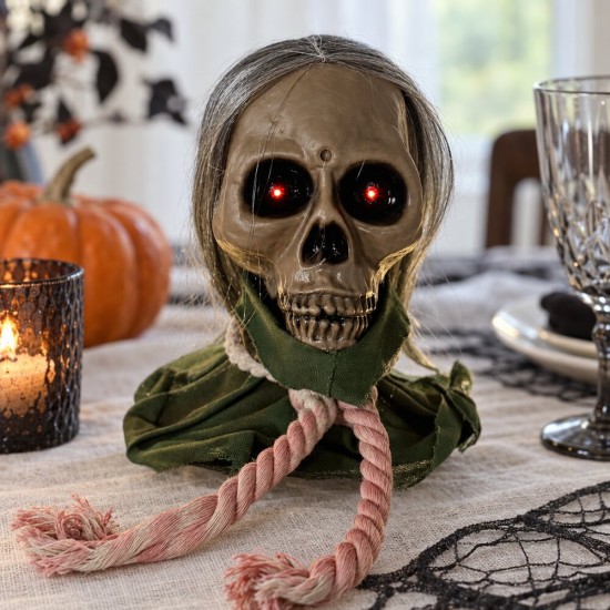Toptan Halloween Yürüyen Kuru Kafa, Işıklı Sesli