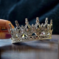 Toptan Pasta Tacı Tam Tur Gümüş Renk Mika Taç Aksesuar