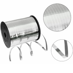 Toptan 200 mt Metalik Gümüş Rafya