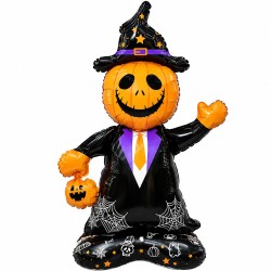 Toptan Halloween Ayaklı Gülen Balkabağı Balon 154 cm
