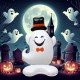 Toptan Halloween Ayaklı Hayalet Balon 150 cm