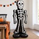 Toptan Halloween Ayaklı İskelet Balon Siyah 160 cm