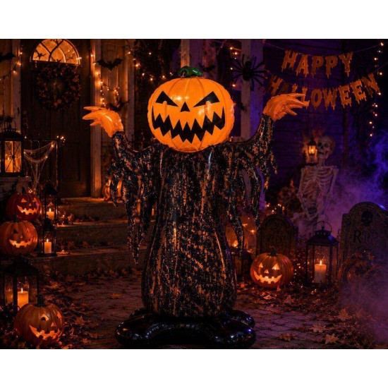 Toptan Halloween Ayaklı Korkunç Balkabağı Balon 115 cm