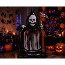 Toptan Halloween Ayaklı Oraklı İskelet Balon 125 cm