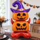 Toptan Halloween Ayaklı Şapkalı Balkabağı Balon 150 cm