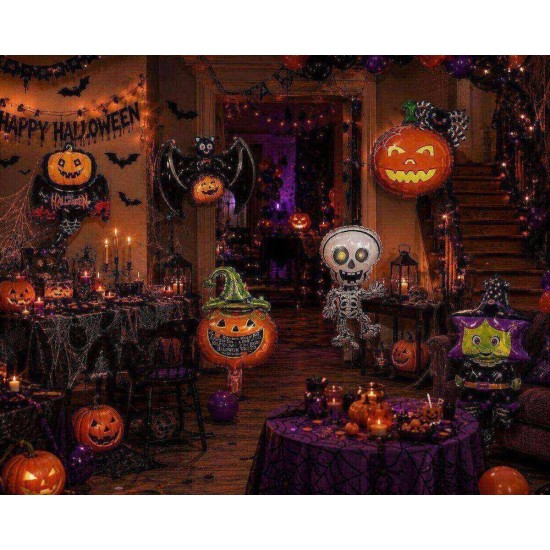 Toptan Halloween Folyo Balon Seti, 6 Parça Toptan Halloween Folyo Balon Seti, 6 Parça