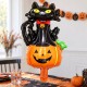 Toptan Halloween Kedili Balkabağı Folyo Balon 97 cm