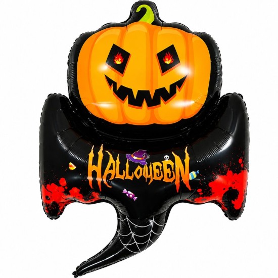 Toptan Halloween Uçan Balkabağı Folyo Balon 88 cm