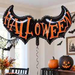Toptan Halloween Yazı Folyo Balon 117 cm