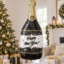 Toptan Happy New Year Şişe Folyo Balon