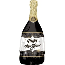 Toptan Happy New Year Şişe Folyo Balon