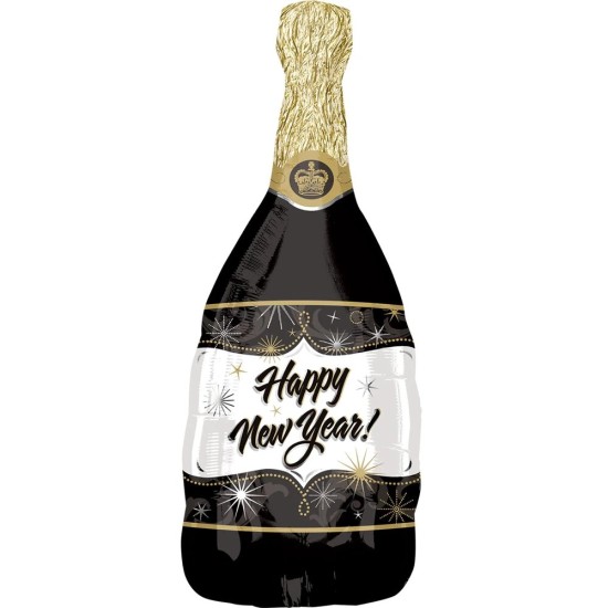 Toptan Happy New Year Şişe Folyo Balon