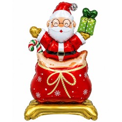 Toptan Yılbaşı Ayaklı Küçük Noel Baba Balon