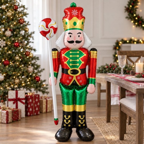 Toptan Yılbaşı Ayaklı Şekerli Kurşun Asker Balon 158 cm Toptan Yılbaşı Ayaklı Şekerli Kurşun Asker Balon 158 cm