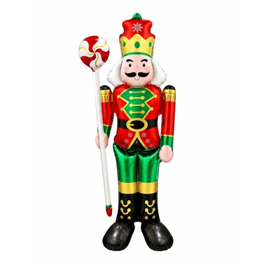 Toptan Yılbaşı Ayaklı Şekerli Kurşun Asker Balon 158 cm Toptan Yılbaşı Ayaklı Şekerli Kurşun Asker Balon 158 cm