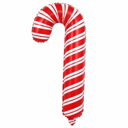 Toptan Yılbaşı Baston Şeker Folyo Balon 80 cm