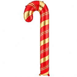 Toptan Yılbaşı Büyük Kırmızı Baston Balon 150 cm