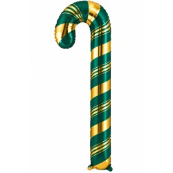 Toptan Yılbaşı Büyük Yeşil Baston Balon 150 cm