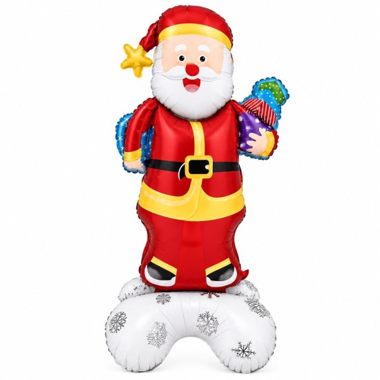 Toptan Yılbaşı Dev Ayaklı Noel Baba Balon 156 cm