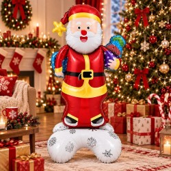 Toptan Yılbaşı Dev Ayaklı Noel Baba Balon 156 cm