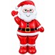 Toptan Yılbaşı Dev Kırmızı Ayaklı Noel Baba Balon 155 cm