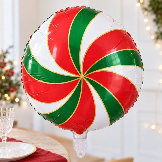 Toptan Yılbaşı Kırmızı Yeşil Şeker Folyo Balon Toptan Yılbaşı Kırmızı Yeşil Şeker Folyo Balon