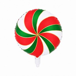 Toptan Yılbaşı Kırmızı Yeşil Şeker Folyo Balon