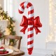Toptan Yılbaşı Kurdeleli Baston Folyo Balon 57 cm